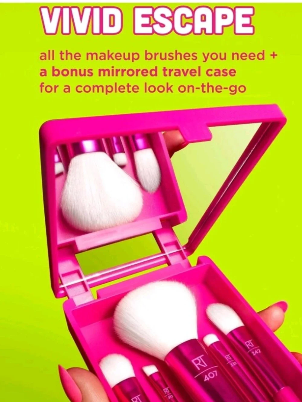 Real Techniques Vivid Escape Glow-To-Go Travel Brush Set